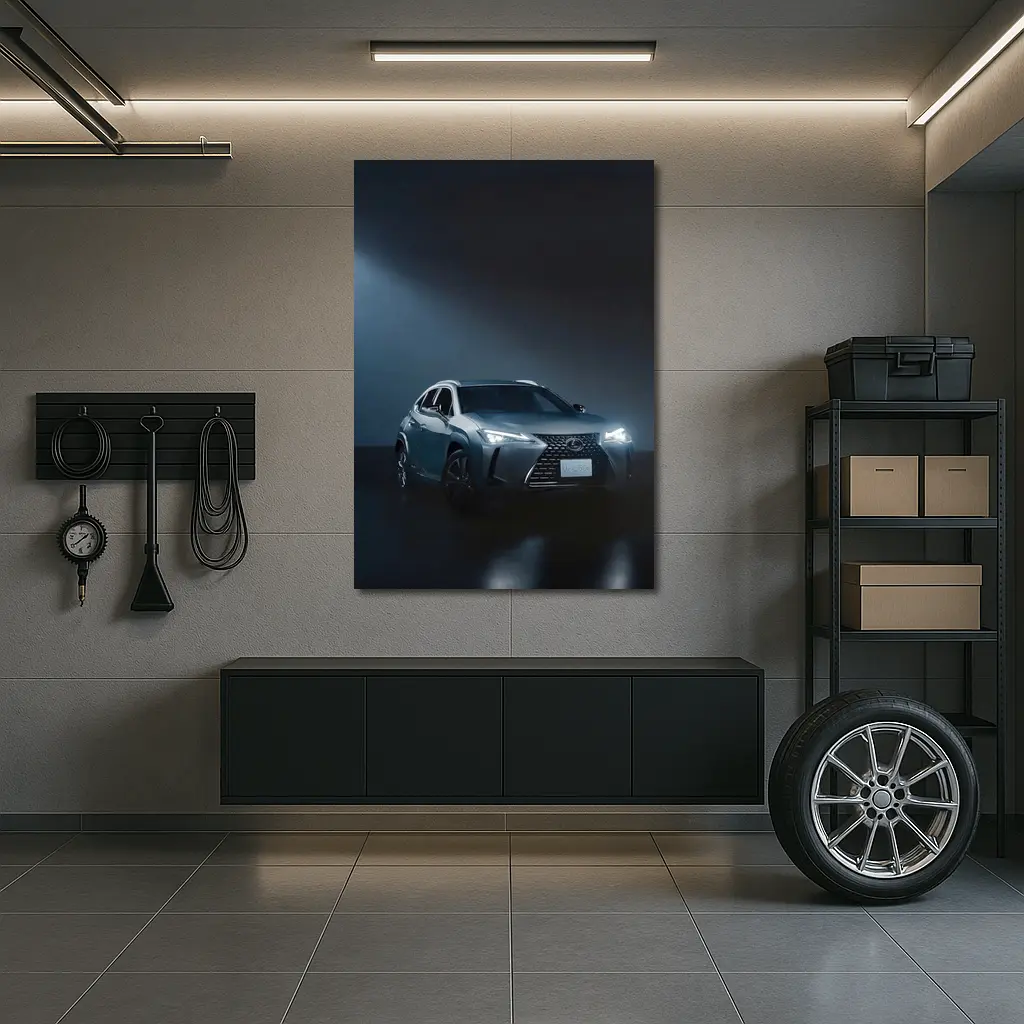 Lexus UX Gray SUV Dark Studio – Wall Art