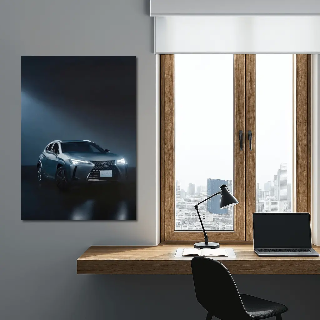 Lexus UX Gray SUV Dark Studio – Wall Art