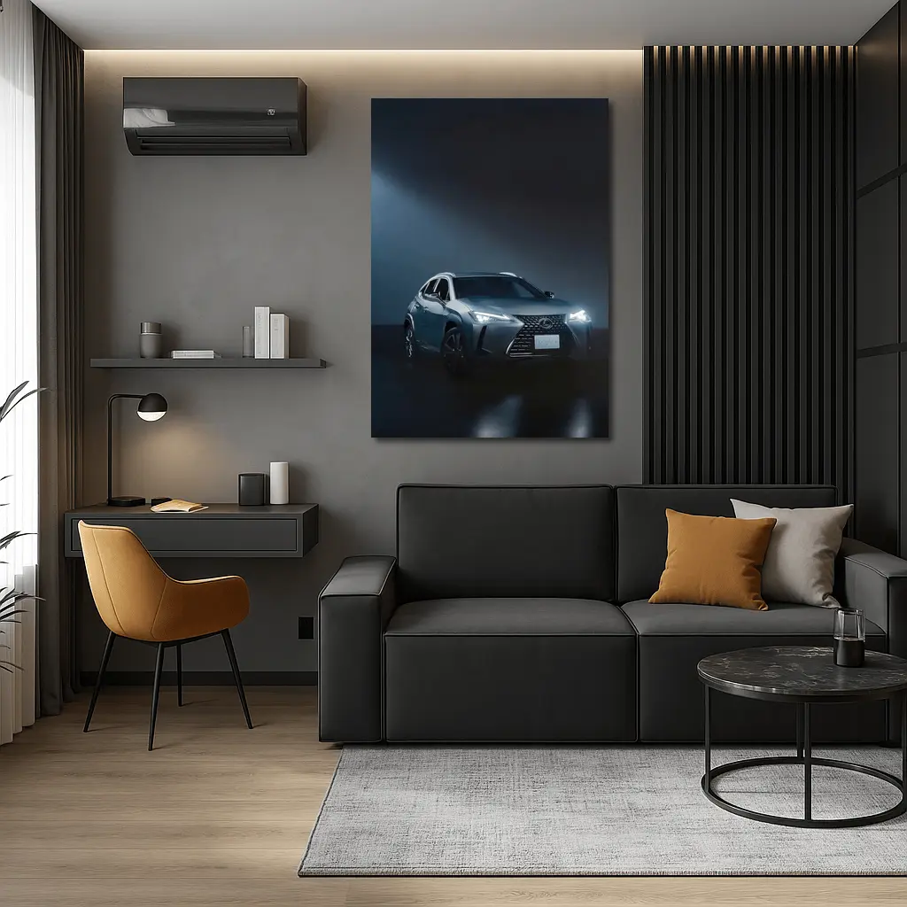 Lexus UX Gray SUV Dark Studio – Wall Art