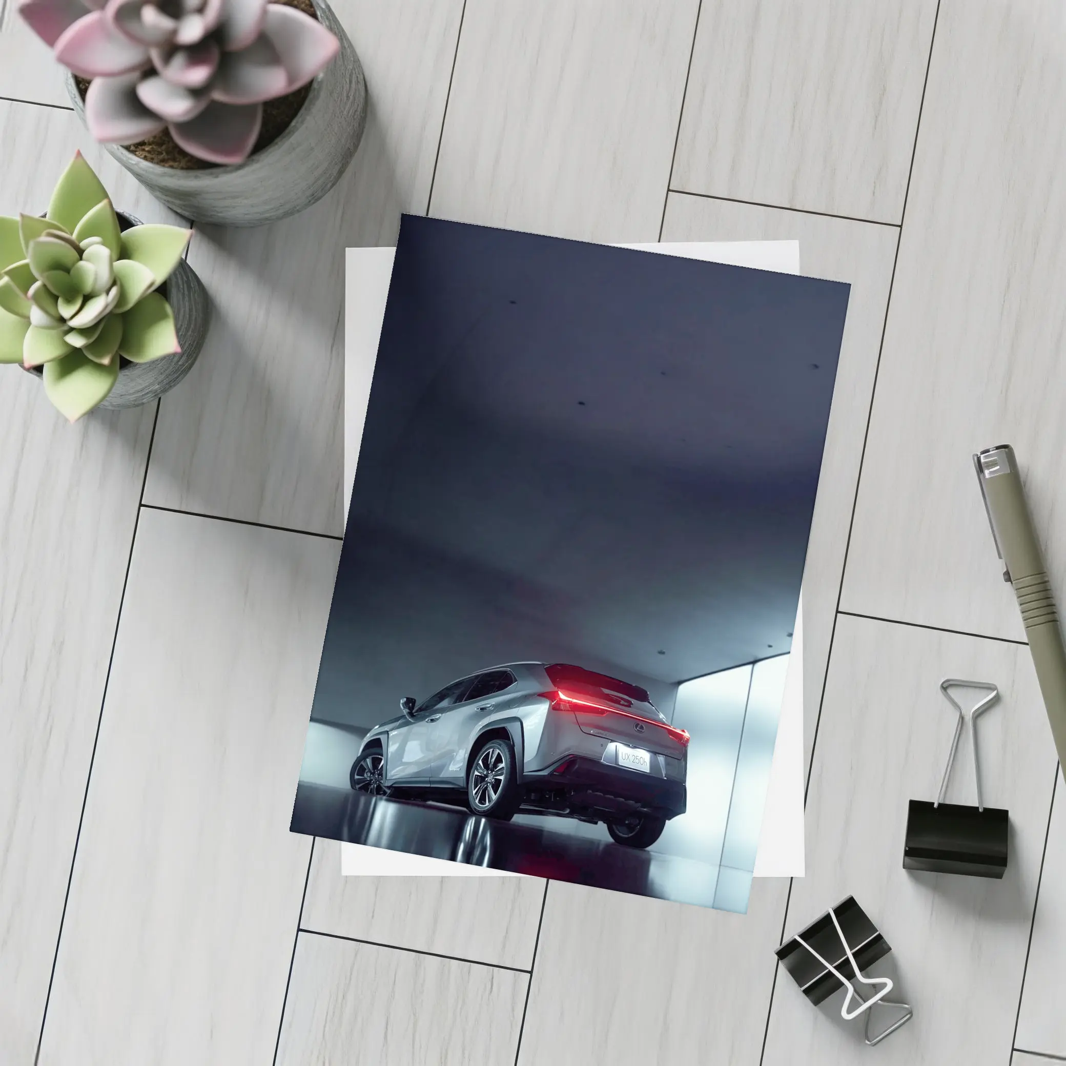 Lexus UX Silver Dark Studio Garage – Postcards
