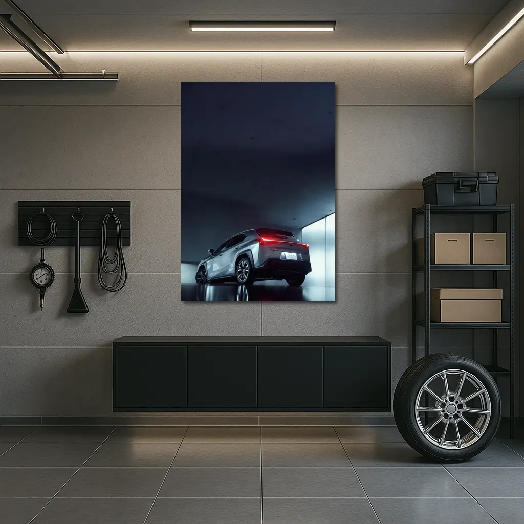 Lexus UX Silver Dark Studio Garage – Wall Art
