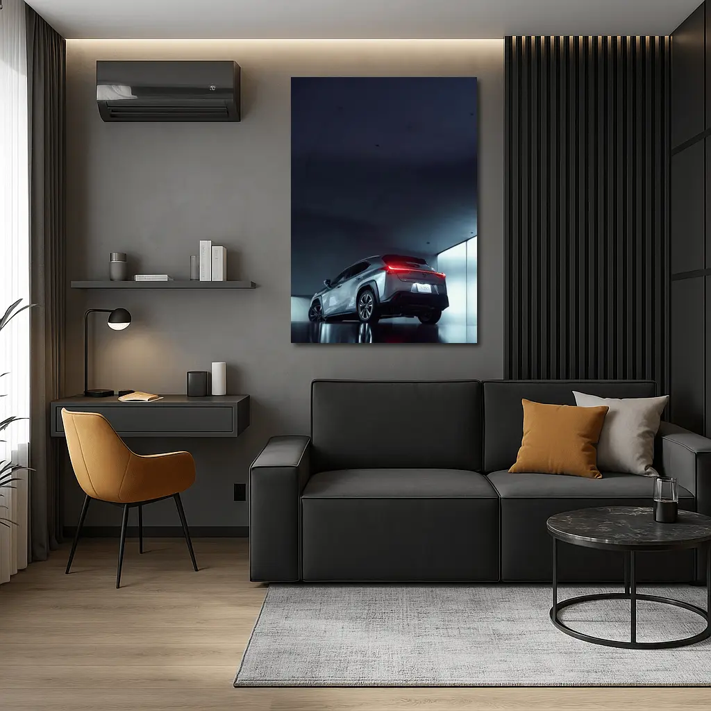 Lexus UX Silver Dark Studio Garage – Wall Art