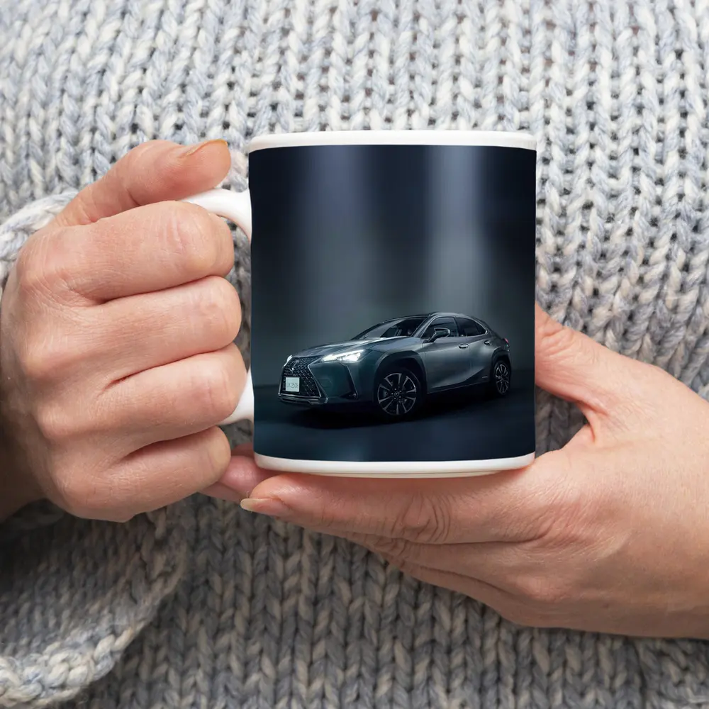 Lexus UX Gray Studio Dark Background – Mugs