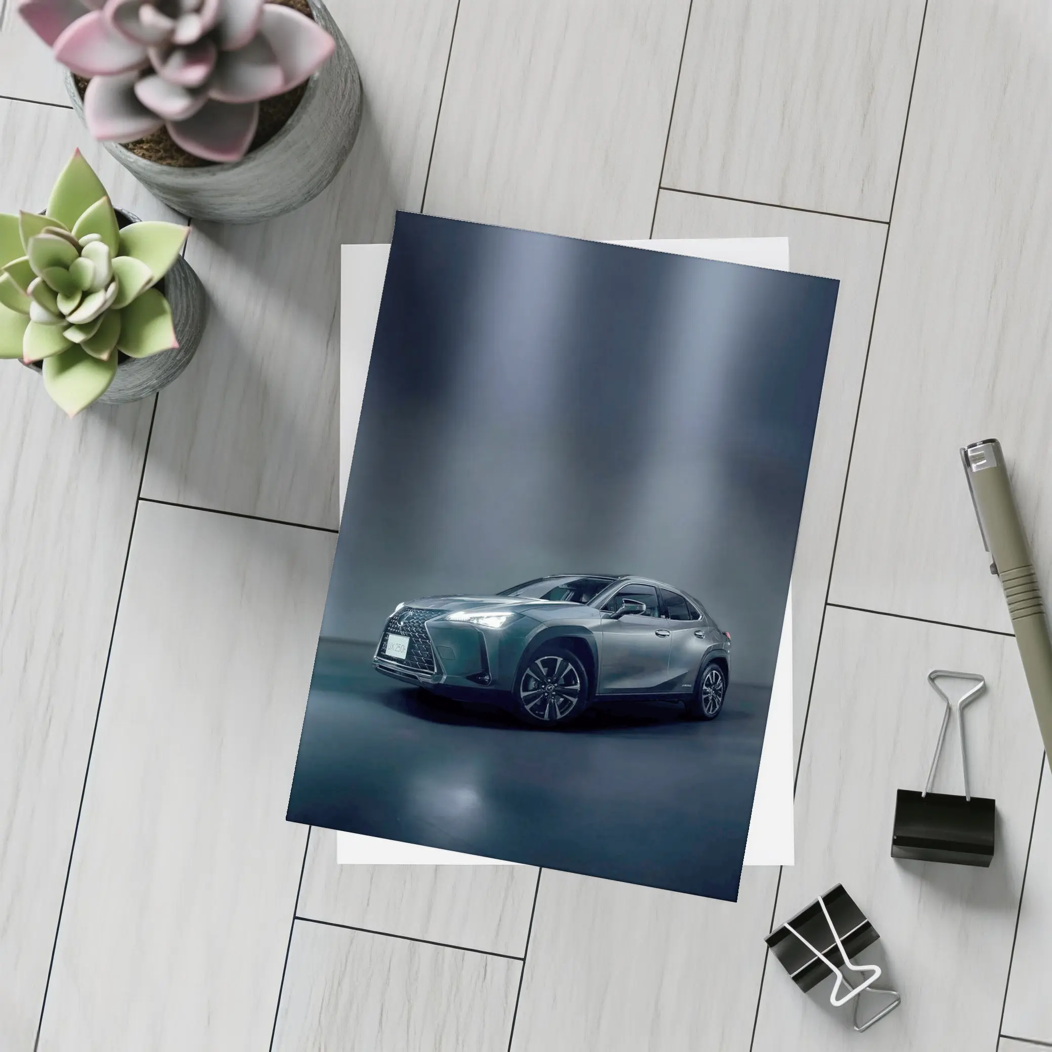 Lexus UX Gray Studio Dark Background – Postcards