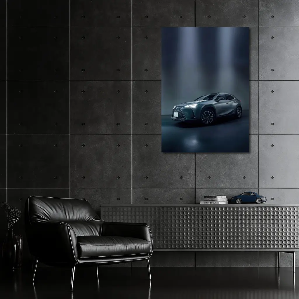 Lexus UX Gray Studio Dark Background – Wall Art