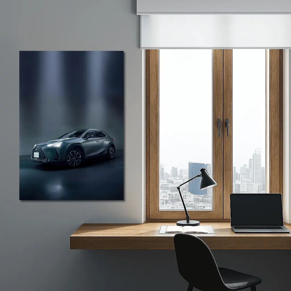 Lexus UX Gray Studio Dark Background – Wall Art