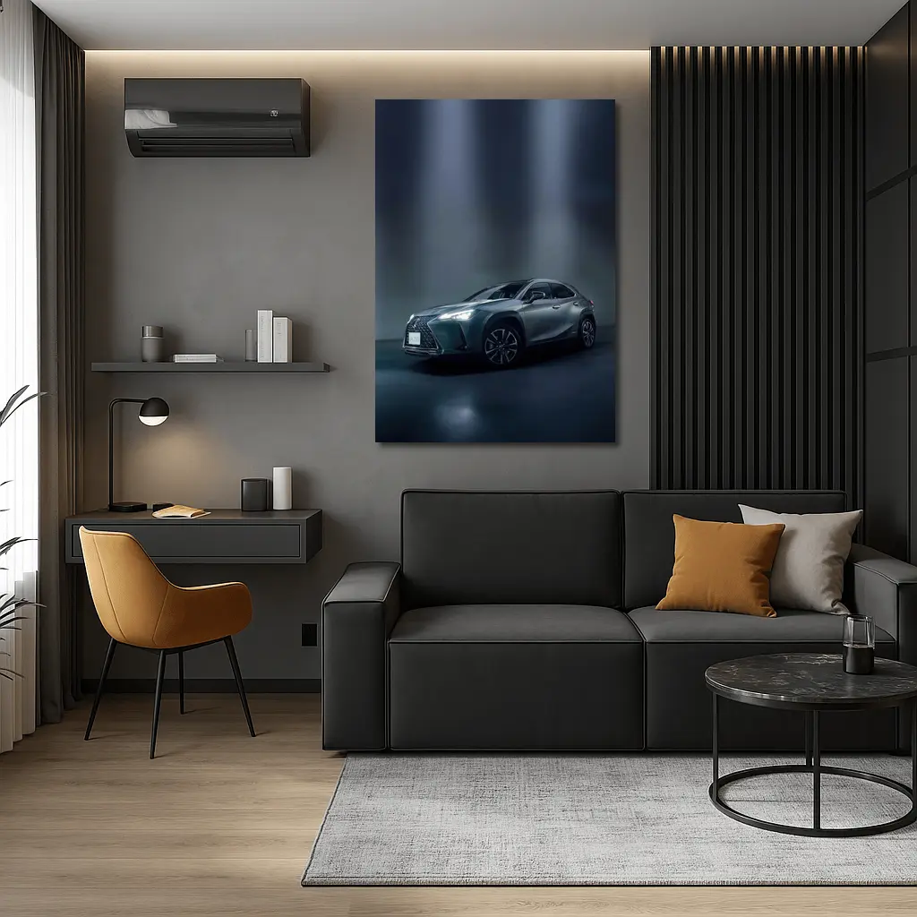 Lexus UX Gray Studio Dark Background – Wall Art