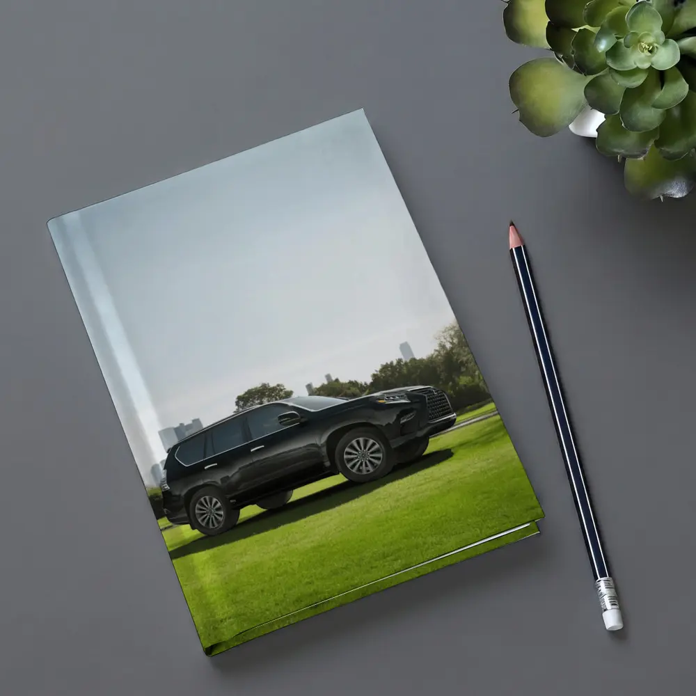 Black Lexus GX City Skyline Green Lawn – Notebooks