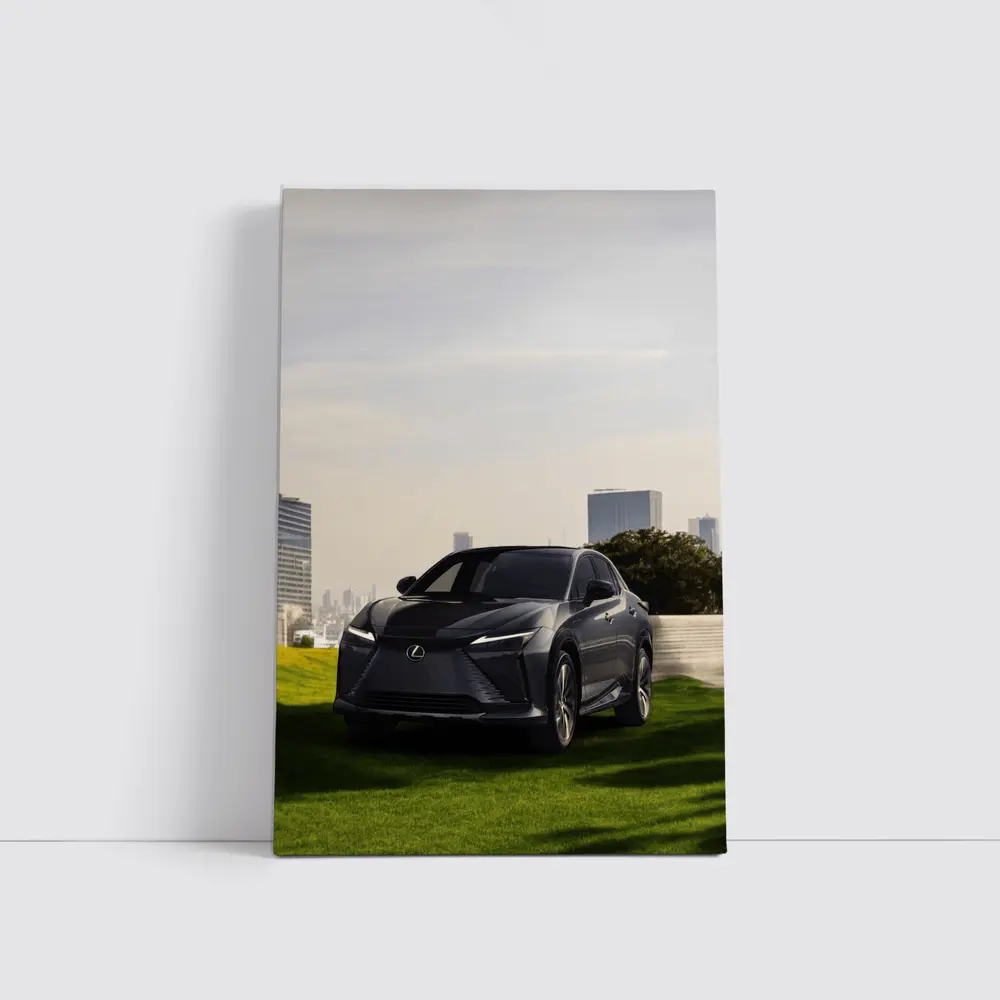 Lexus RZ Dark Gray SUV City Backdrop – Wall Art