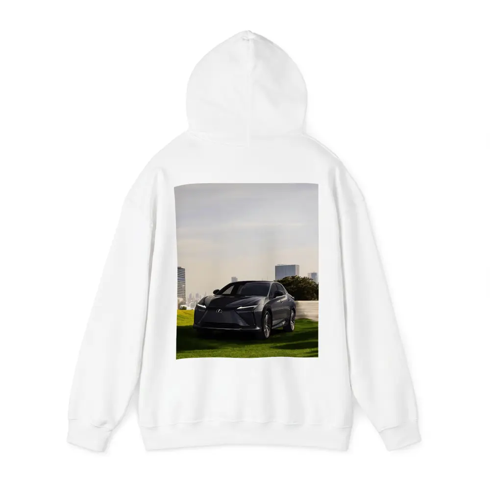 Lexus RZ Dark Gray SUV City Backdrop – Hoodies