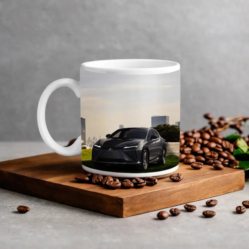 Lexus RZ Dark Gray SUV City Backdrop – Mugs