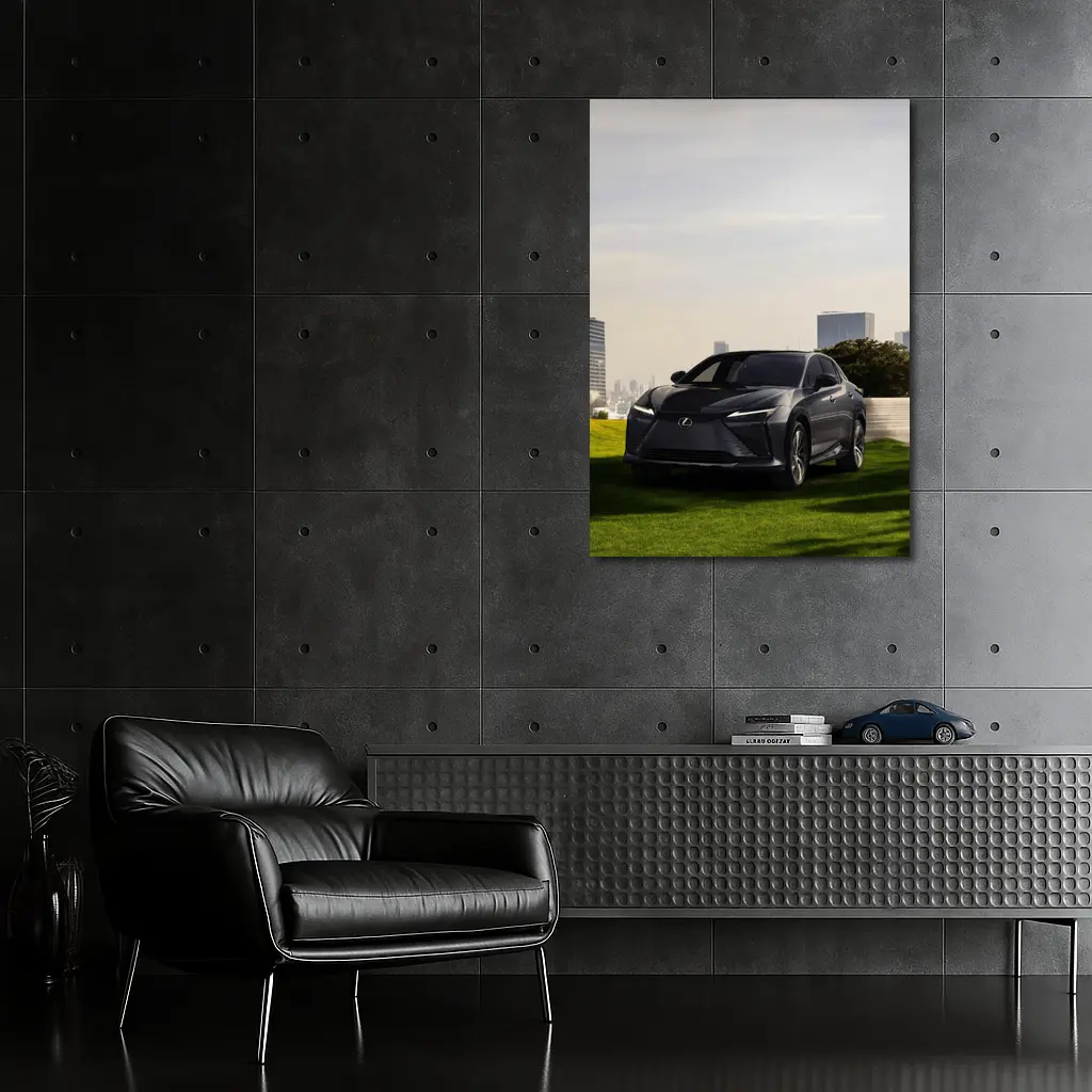 Lexus RZ Dark Gray SUV City Backdrop – Wall Art