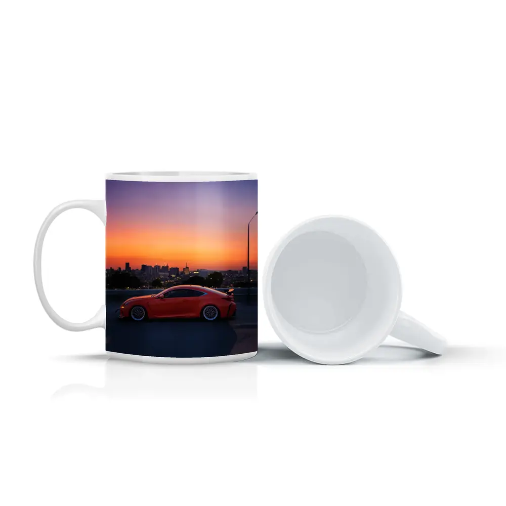 Lexus RC F Red Coupe City Sunset – Mugs