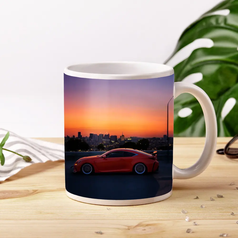 Lexus RC F Red Coupe City Sunset – Mugs