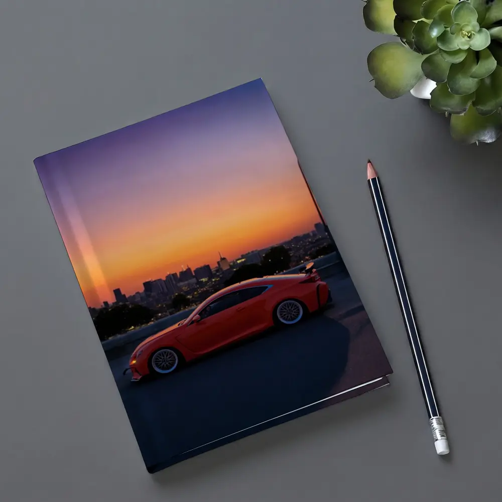 Lexus RC F Red Coupe City Sunset – Notebooks