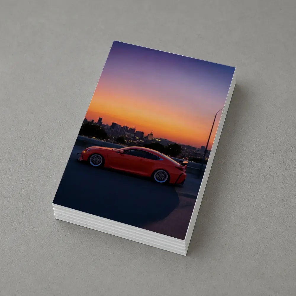Lexus RC F Red Coupe City Sunset – Postcards