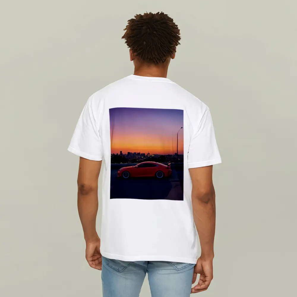 Lexus RC F Red Coupe City Sunset – T-Shirts