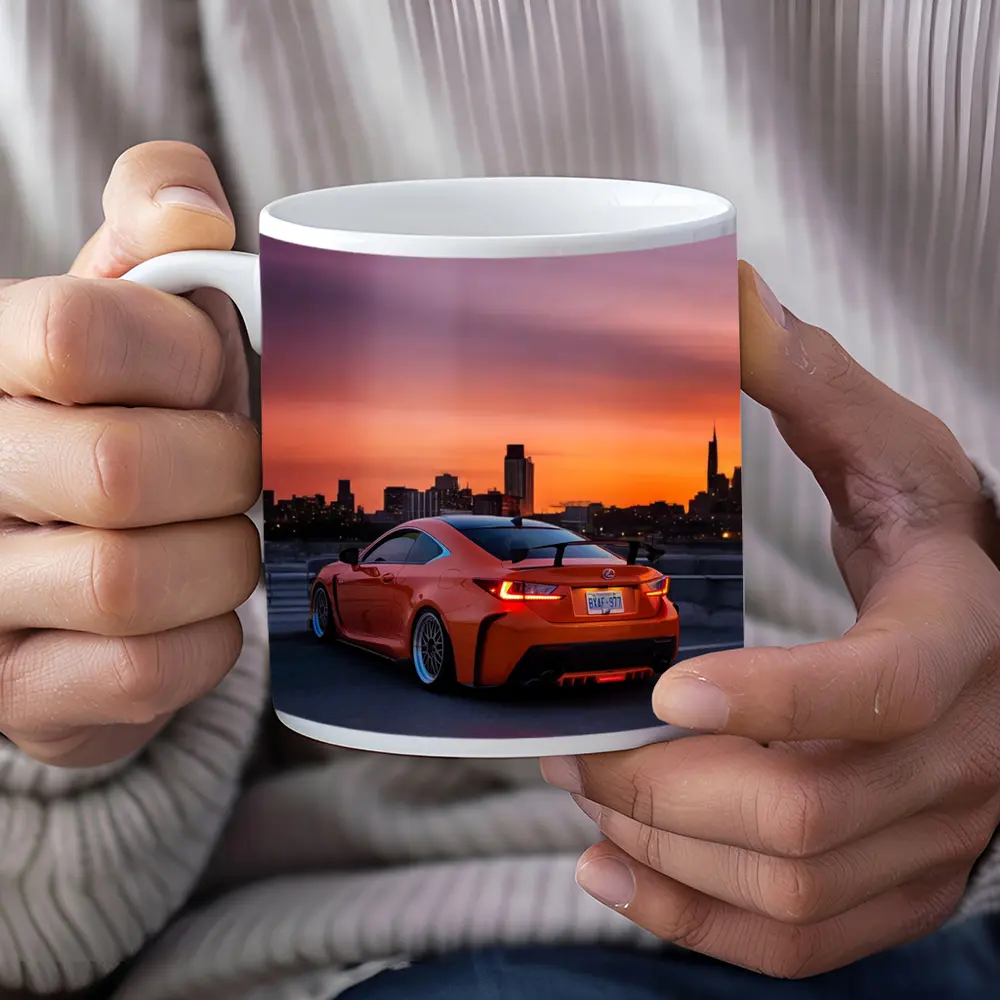 Lexus RC F Orange Coupe City Sunset – Mugs