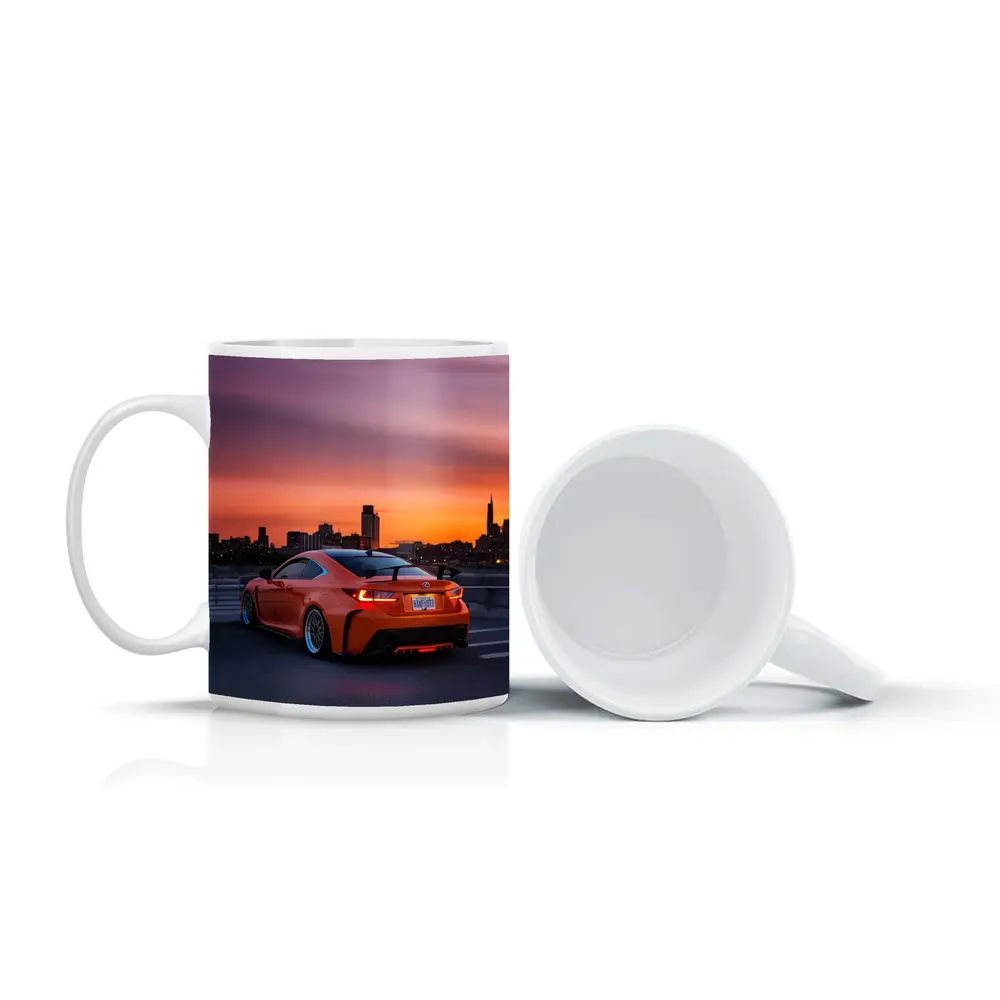 Lexus RC F Orange Coupe City Sunset – Mugs