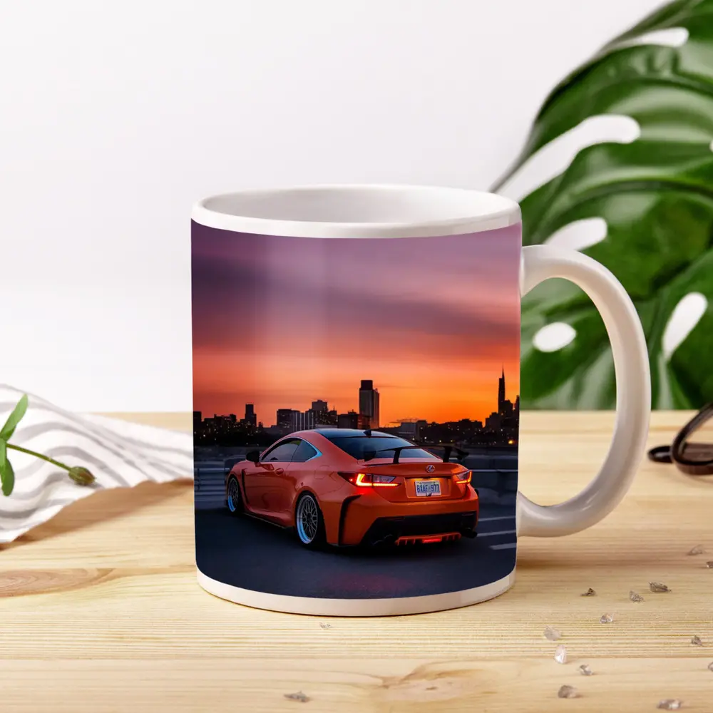 Lexus RC F Orange Coupe City Sunset – Mugs