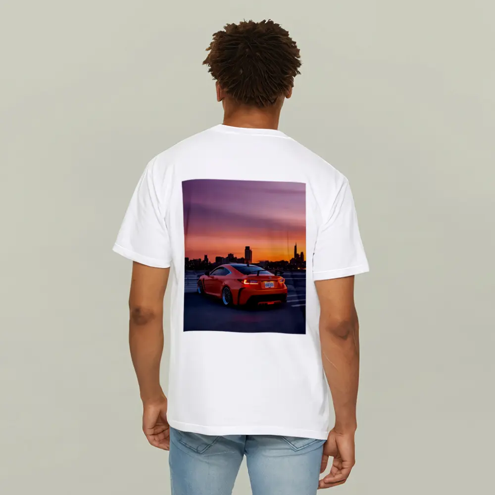 Lexus RC F Orange Coupe City Sunset – T-Shirts