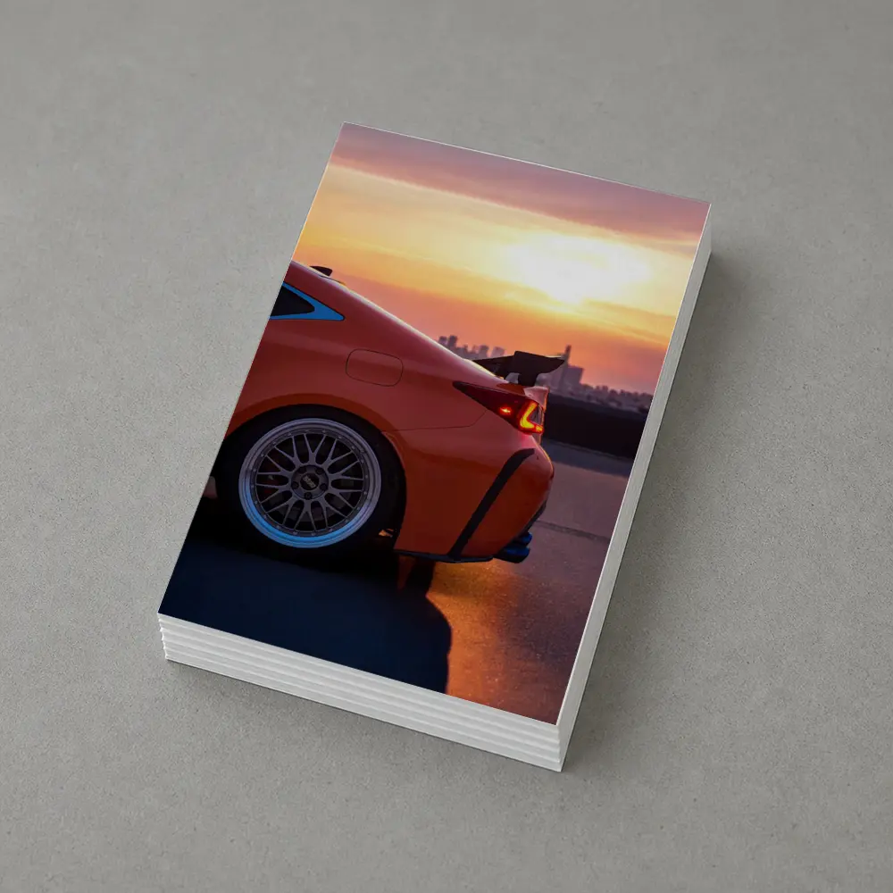 Lexus RC Sunset City Skyline Orange – Postcards