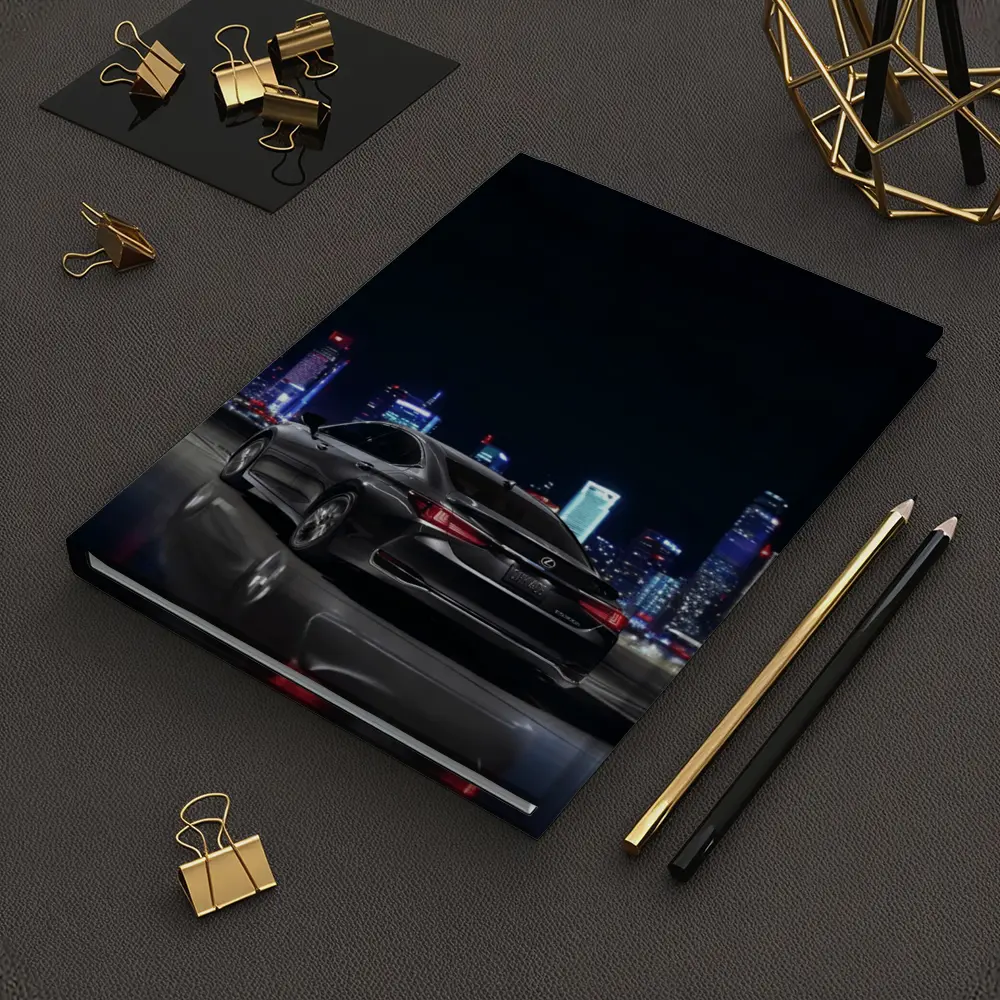 Lexus ES Black Sedan City Night – Notebooks
