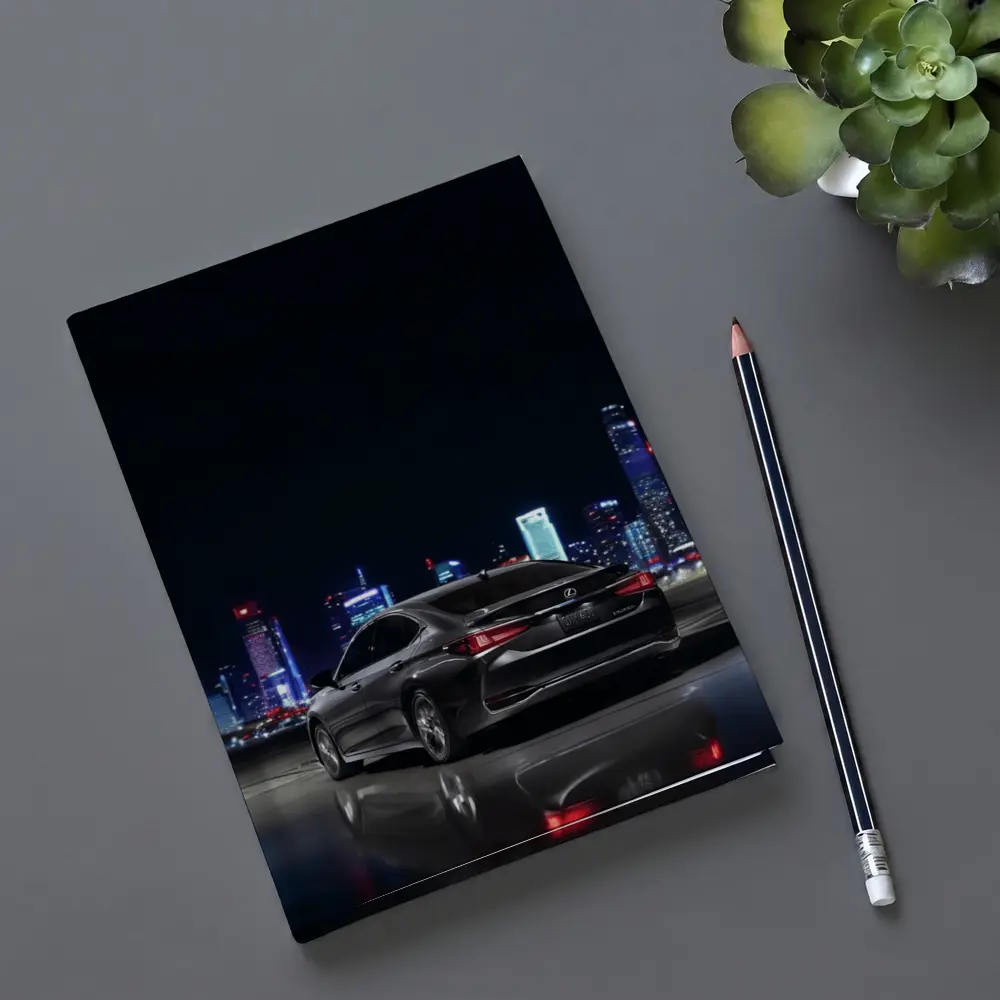 Lexus ES Black Sedan City Night – Notebooks