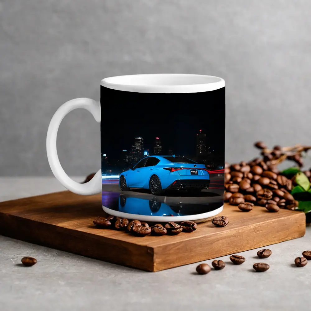 Lexus IS Blue Sedan City Night – Mugs