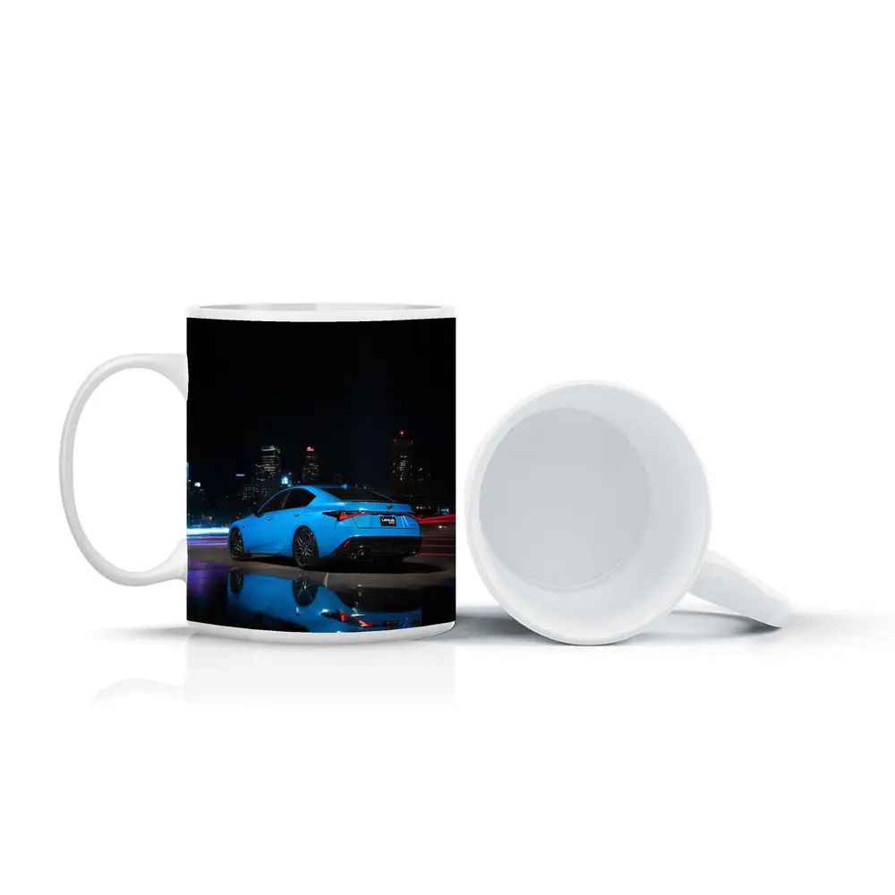 Lexus IS Blue Sedan City Night – Mugs
