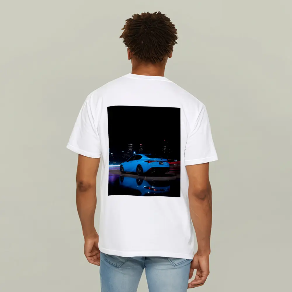 Lexus IS Blue Sedan City Night – T-Shirts