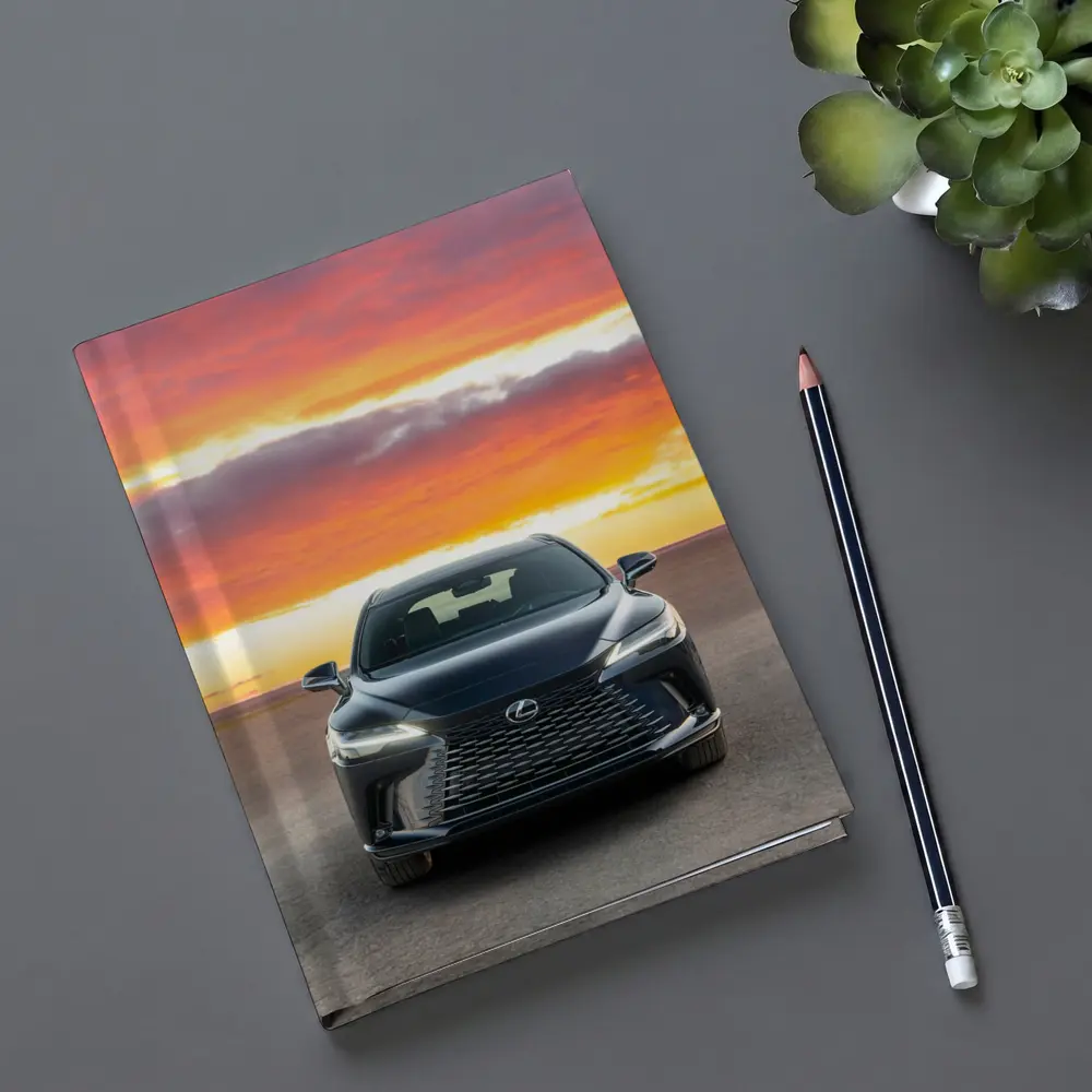 Lexus RX Front View Dramatic Sunset Sky – Notebooks