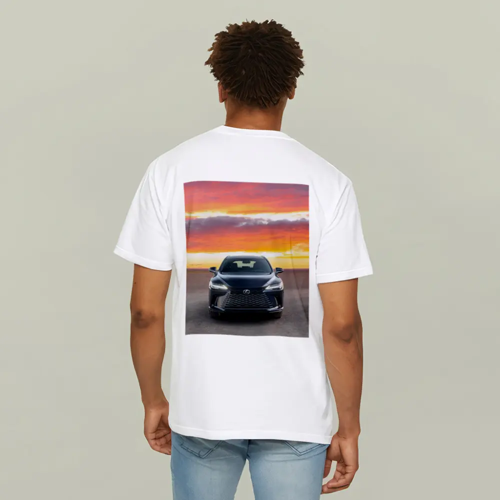Lexus RX Front View Dramatic Sunset Sky – T-Shirts
