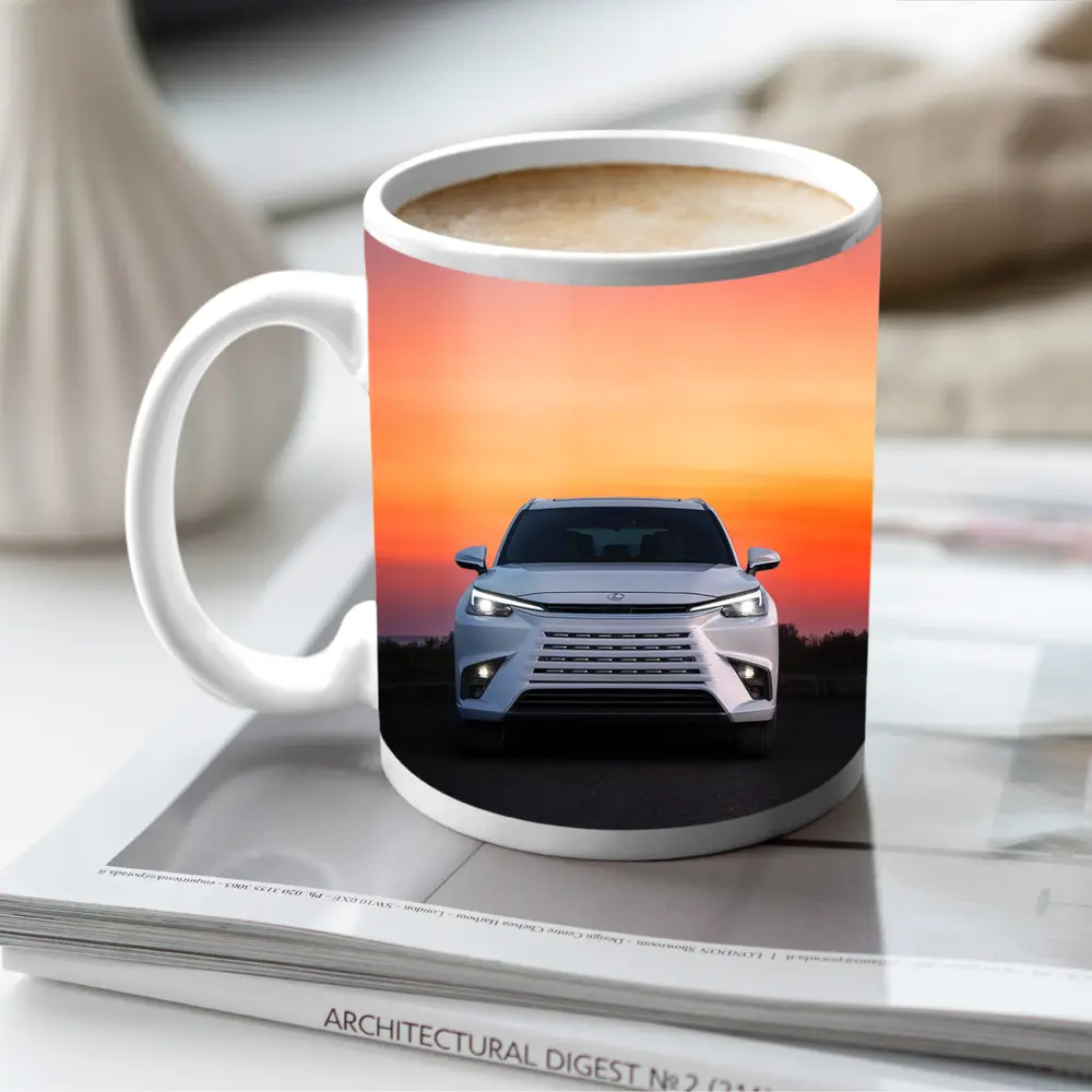 Lexus UX White SUV Sunset Sky – Mugs