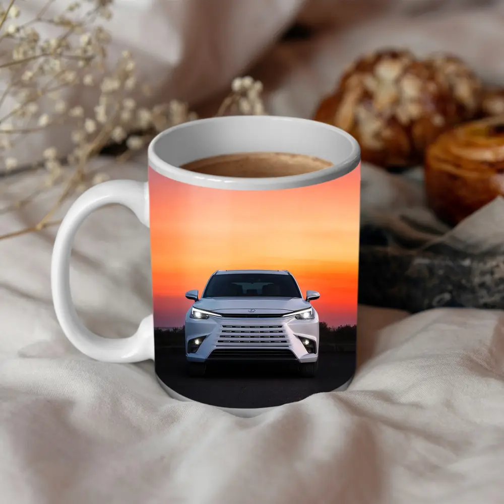 Lexus UX White SUV Sunset Sky – Mugs