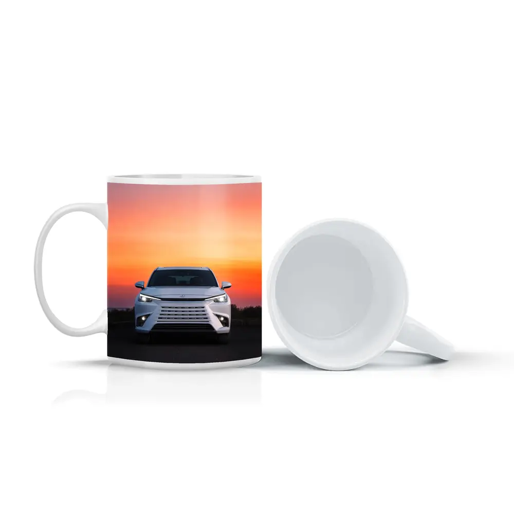 Lexus UX White SUV Sunset Sky – Mugs