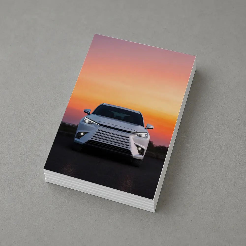 Lexus UX White SUV Sunset Sky – Postcards
