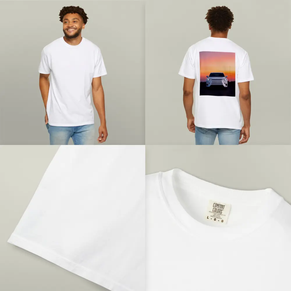 Lexus UX White SUV Sunset Sky – T-Shirts