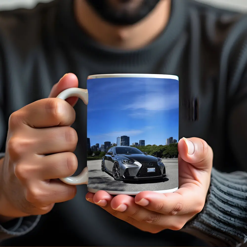 Lexus IS Dark Gray City Skyline Street – Mugs