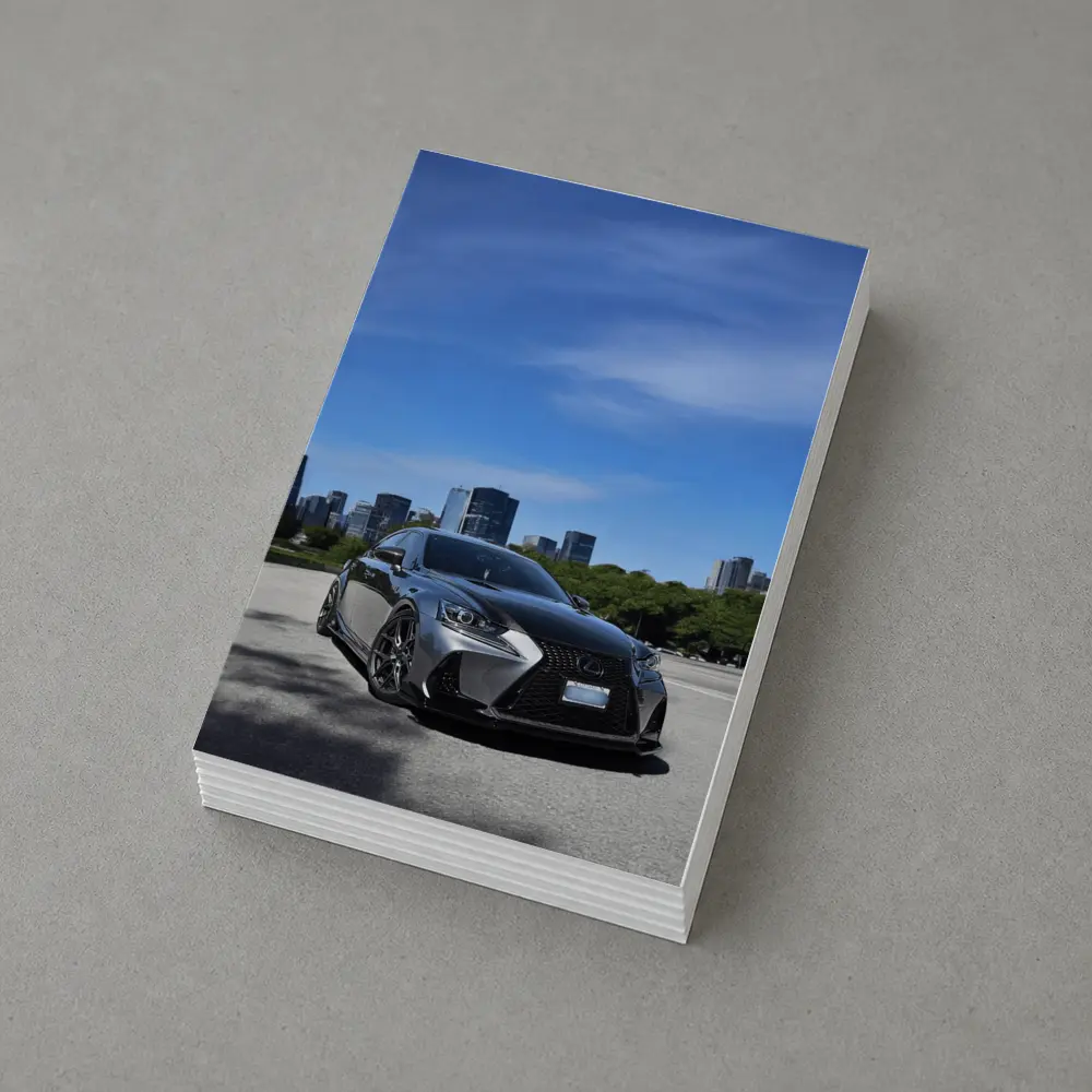 Lexus IS Dark Gray City Skyline Street – Postcards
