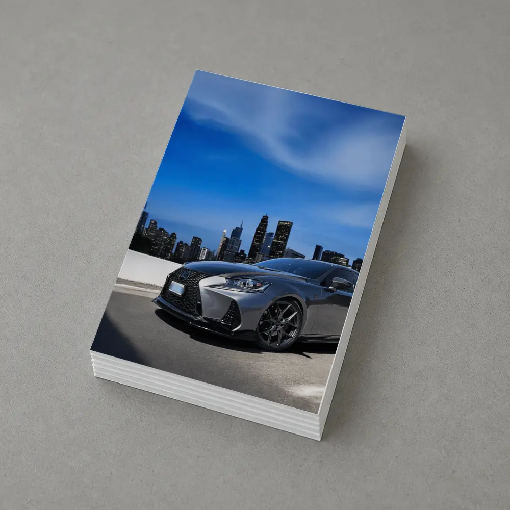 Lexus IS City Skyline Gray Sport Sedan – Postcards