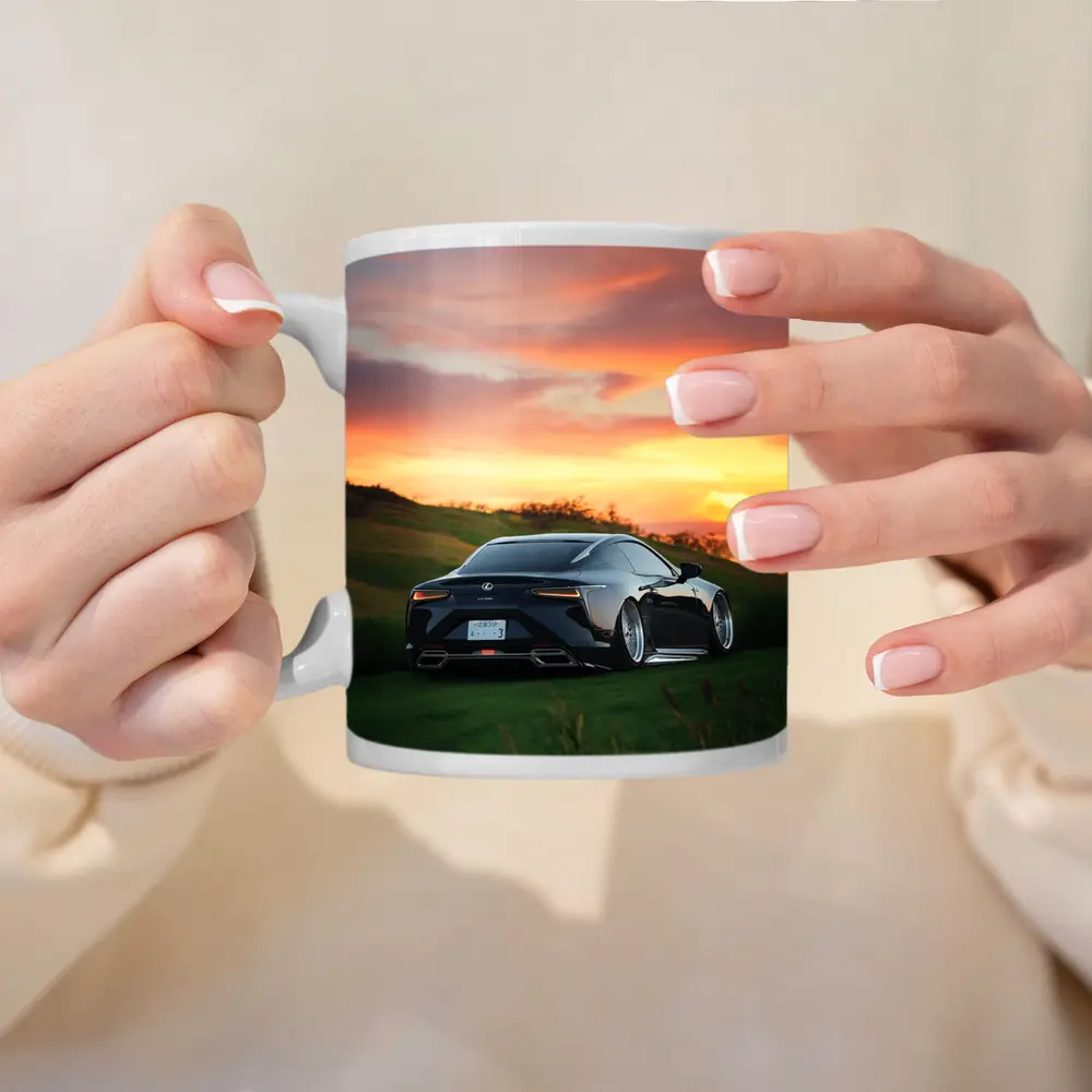 Lexus LC Black Coupe Sunset Green Hills – Mugs