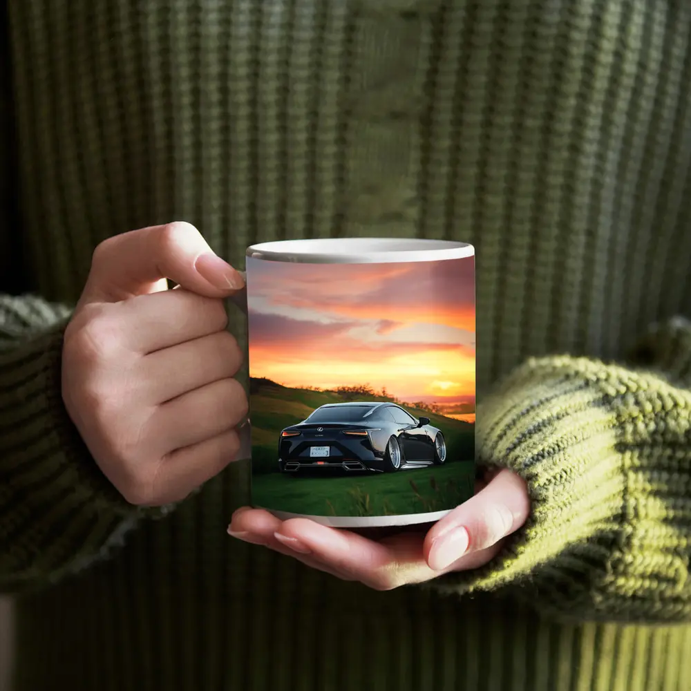 Lexus LC Black Coupe Sunset Green Hills – Mugs