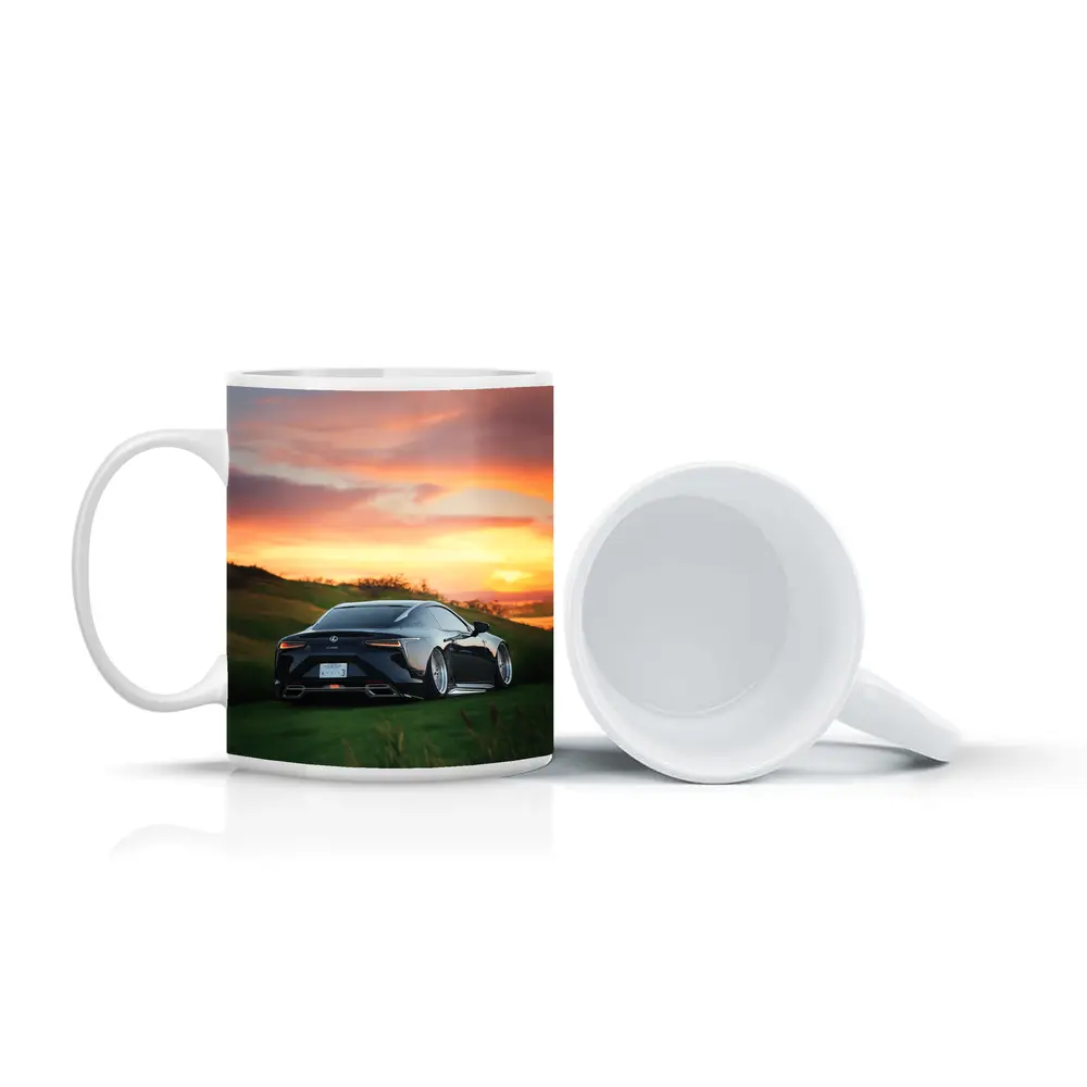 Lexus LC Black Coupe Sunset Green Hills – Mugs