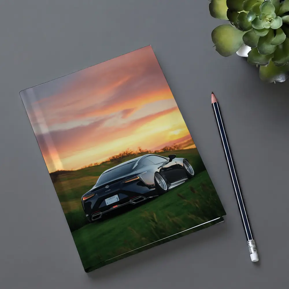 Lexus LC Black Coupe Sunset Green Hills – Notebooks