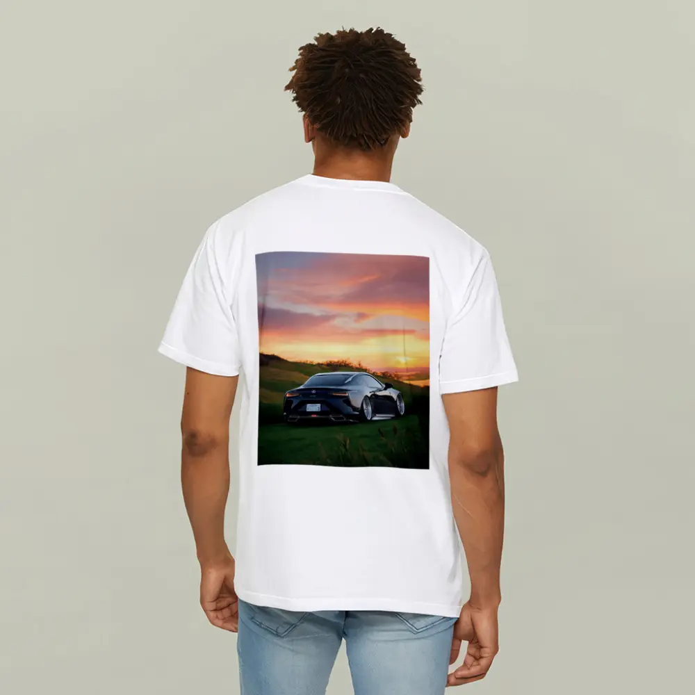 Lexus LC Black Coupe Sunset Green Hills – T-Shirts