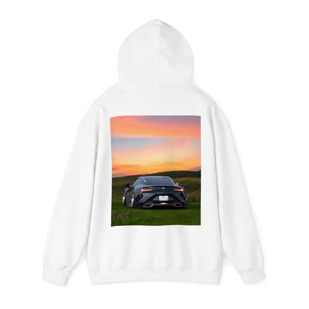 Lexus LC500 Black Coupe Sunset Field – Hoodies