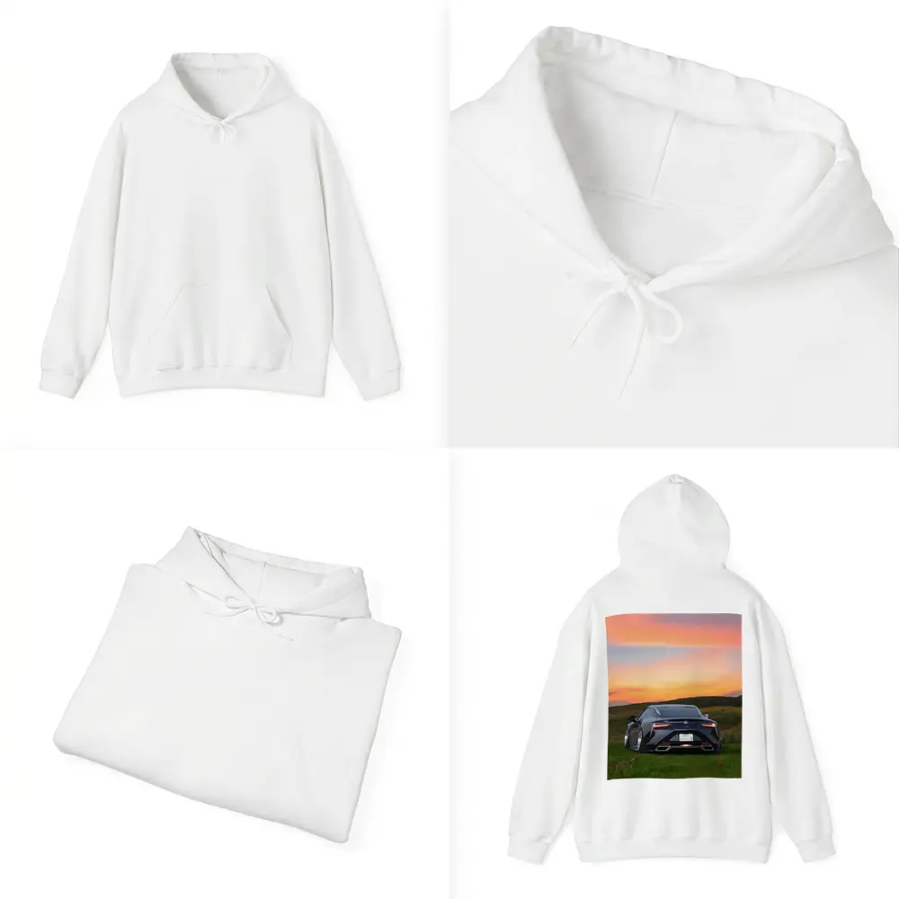 Lexus LC500 Black Coupe Sunset Field – Hoodies