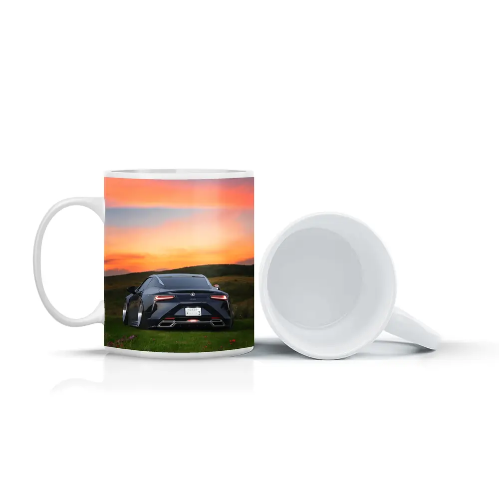 Lexus LC500 Black Coupe Sunset Field – Mugs