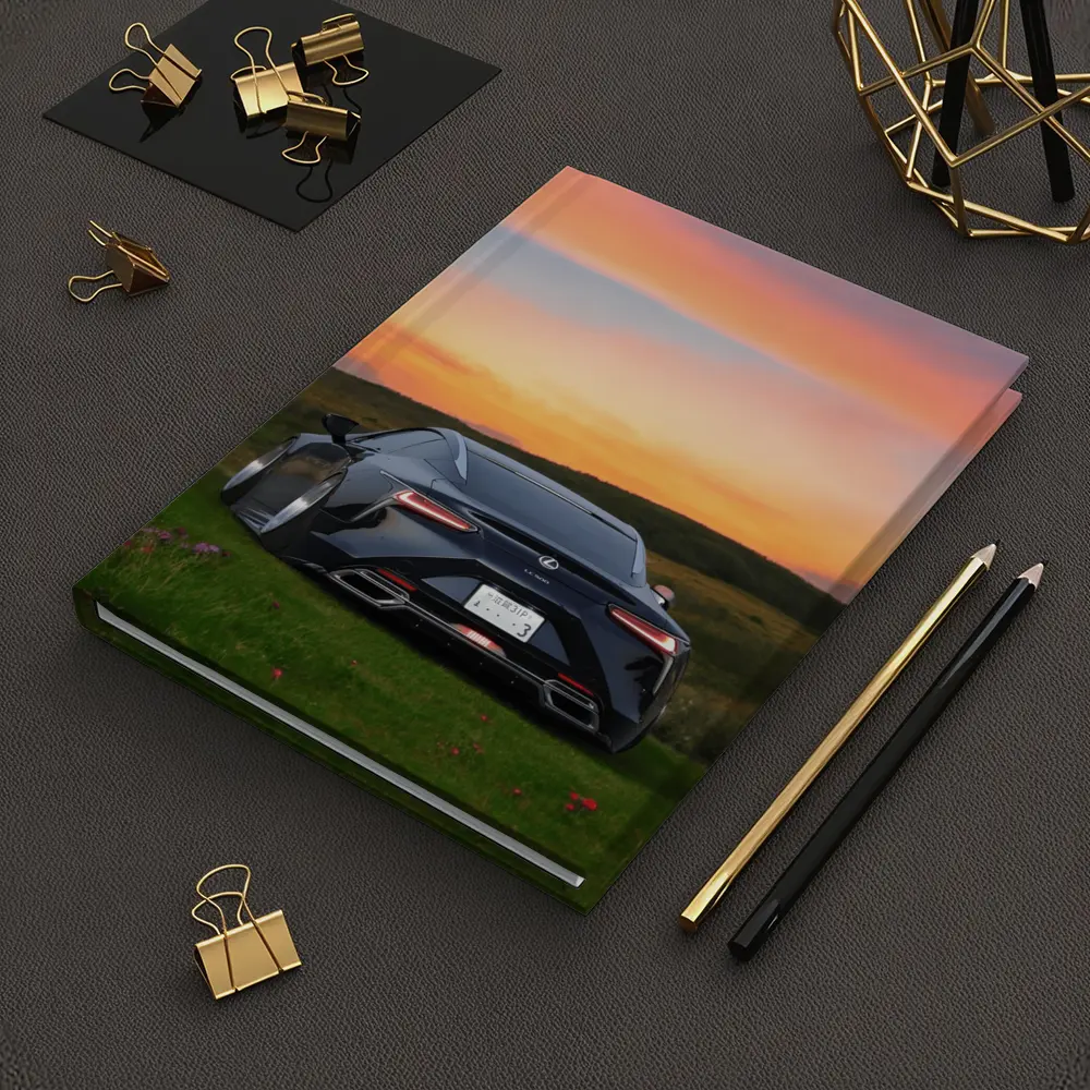 Lexus LC500 Black Coupe Sunset Field – Notebooks